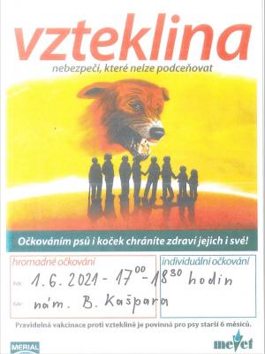 Očkování psů a koček Chlumčany 1.6.2021