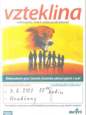 Očkování psů a koček Hradčany 3.6.2021