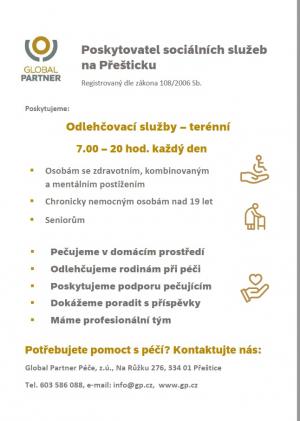 Global partner - Poskytovatel sociálních služeb na Přešticku