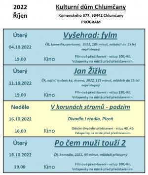 Kulturní dům - program na říjen 2022