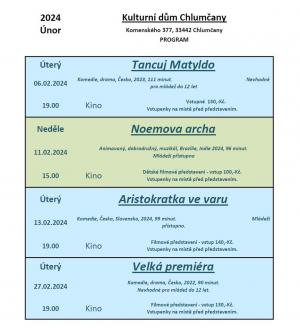 Kulturní dům - program na únor 2024